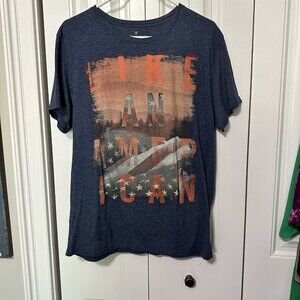 American Eagle Mens T Shirt Like An American Large Nature Flag Patriotic